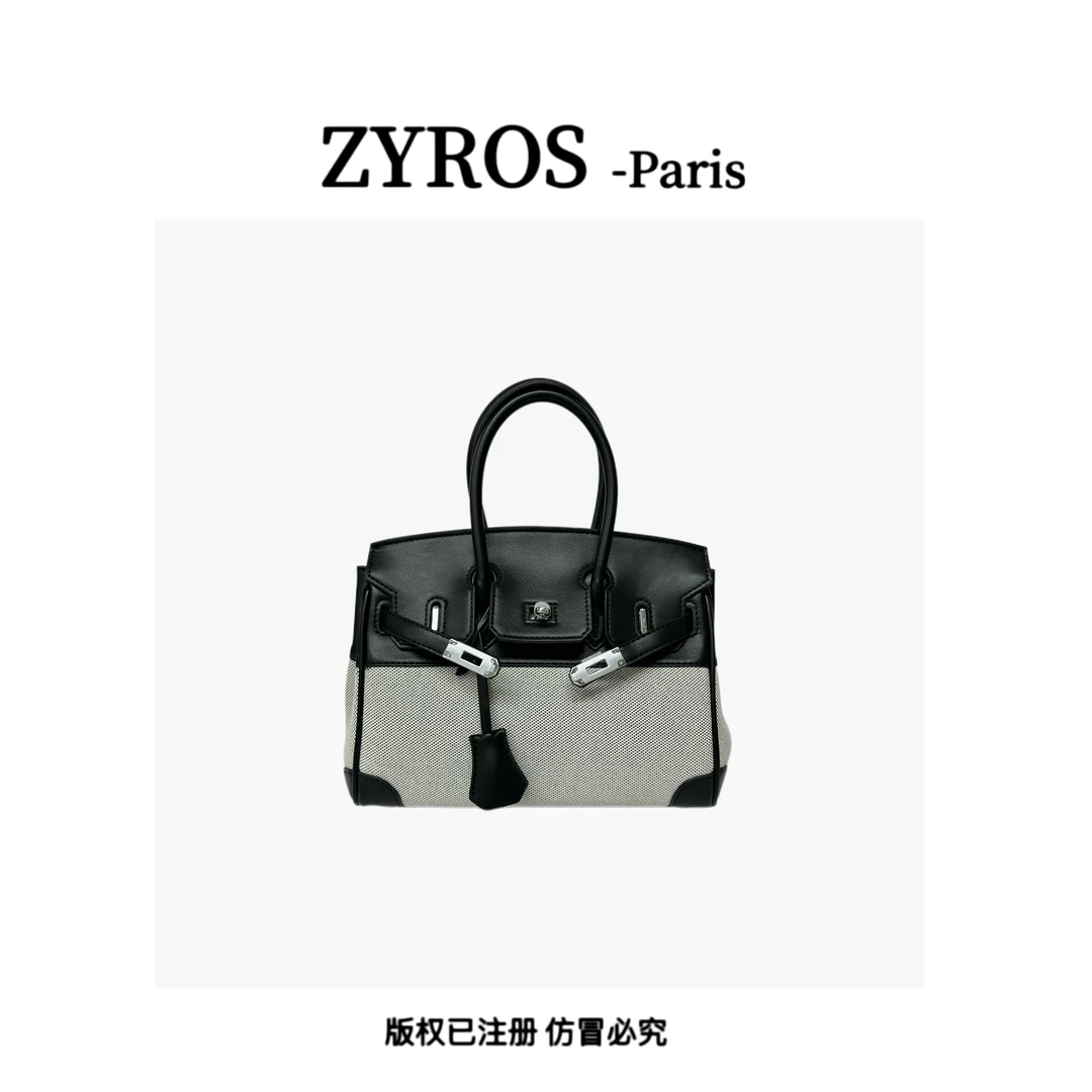 ZYROS/秋冬新款黑色轻奢高档经典时尚百搭手拎斜挎大号凯丽包Z408