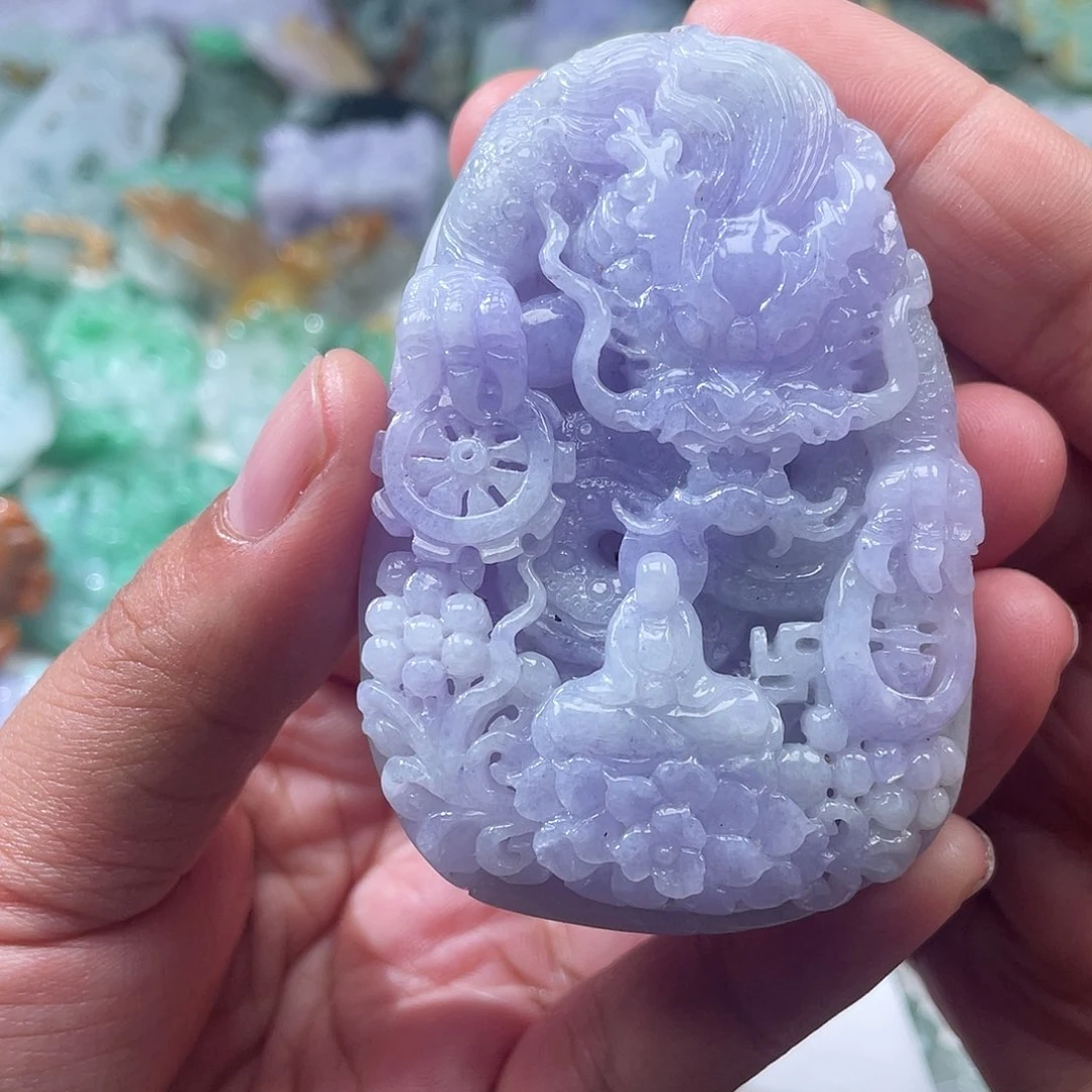 翡翠未镶嵌颈饰健**乐