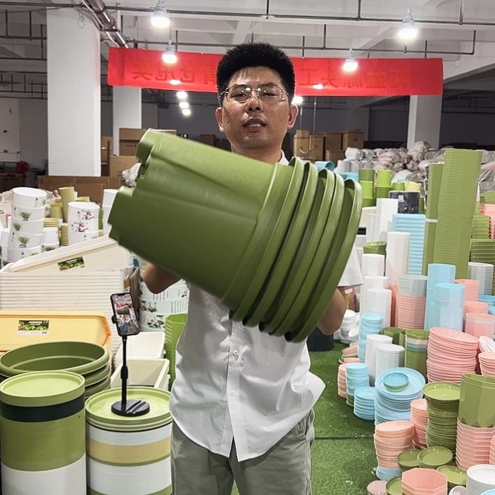 青山盆口32高28果绿色5个无托