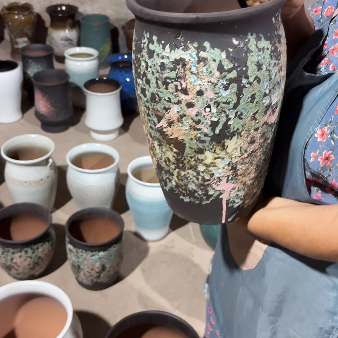 紫砂花盆口20高33