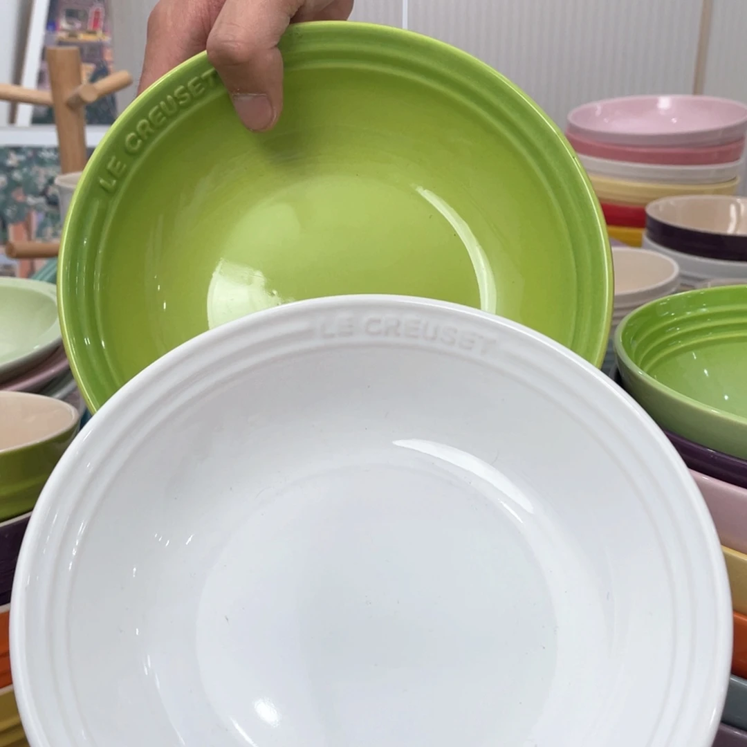 瓷片微瑕2个7英寸燕麦盘