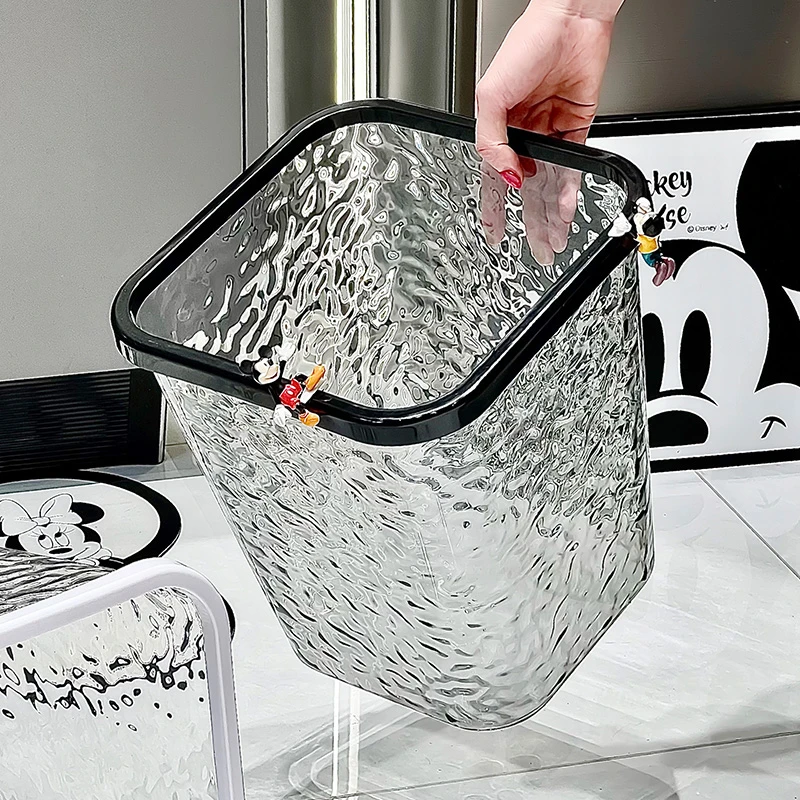 水波纹垃圾桶家用新款客厅轻奢高档大号大容量卫生间厨房卧室纸篓
