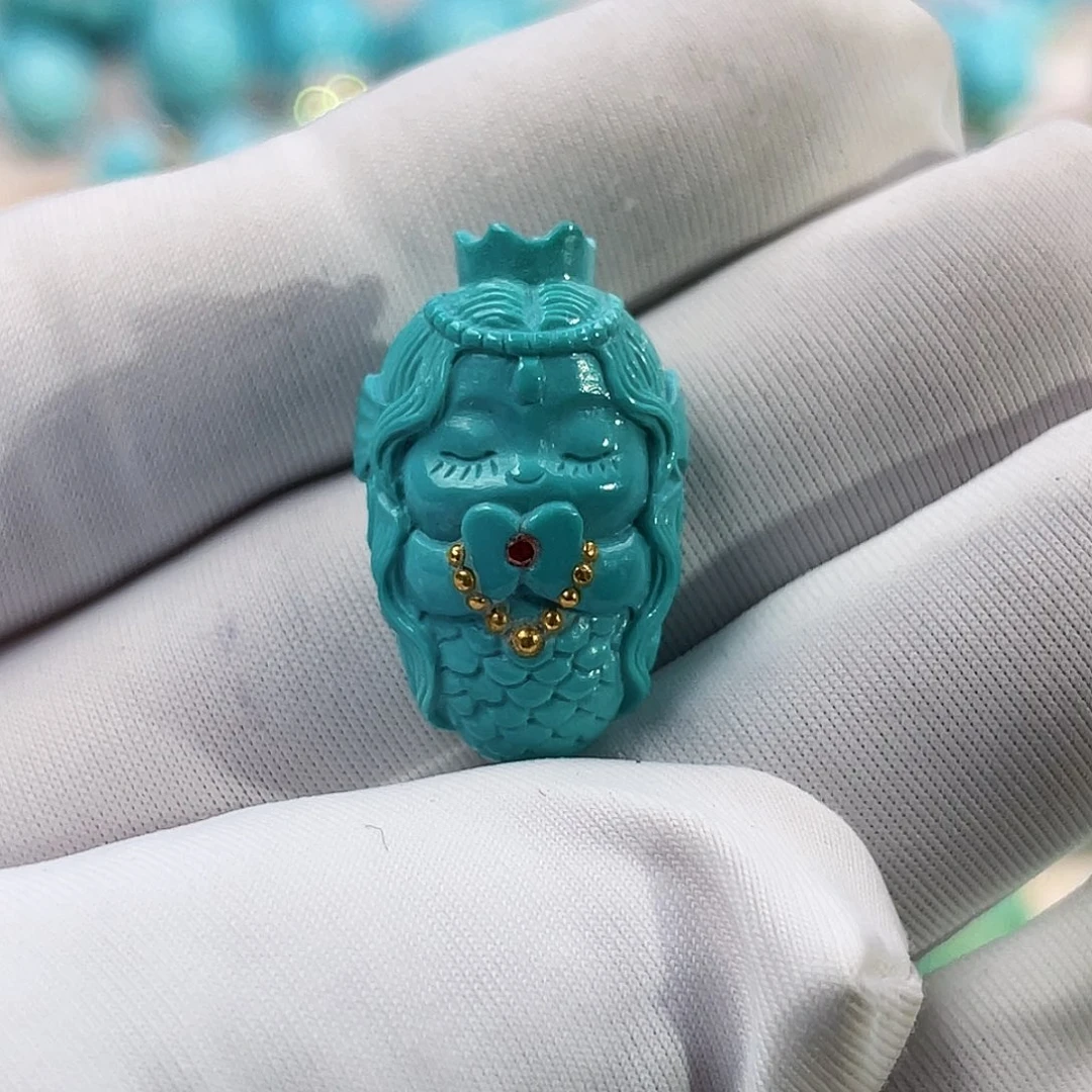 绿松石珠宝奇石未镶嵌初**屋