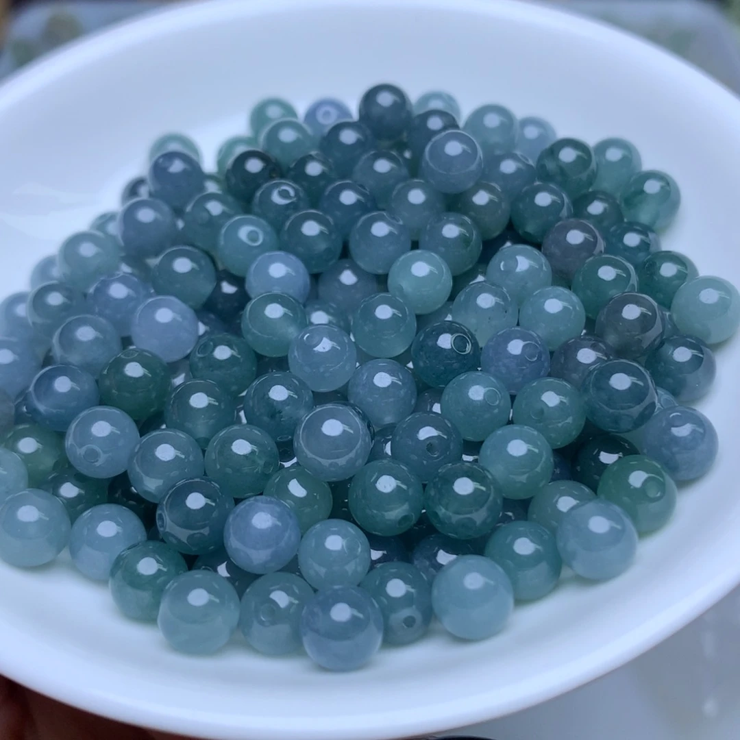 散珠翡翠卡6.8冰透蓝水30个单圈