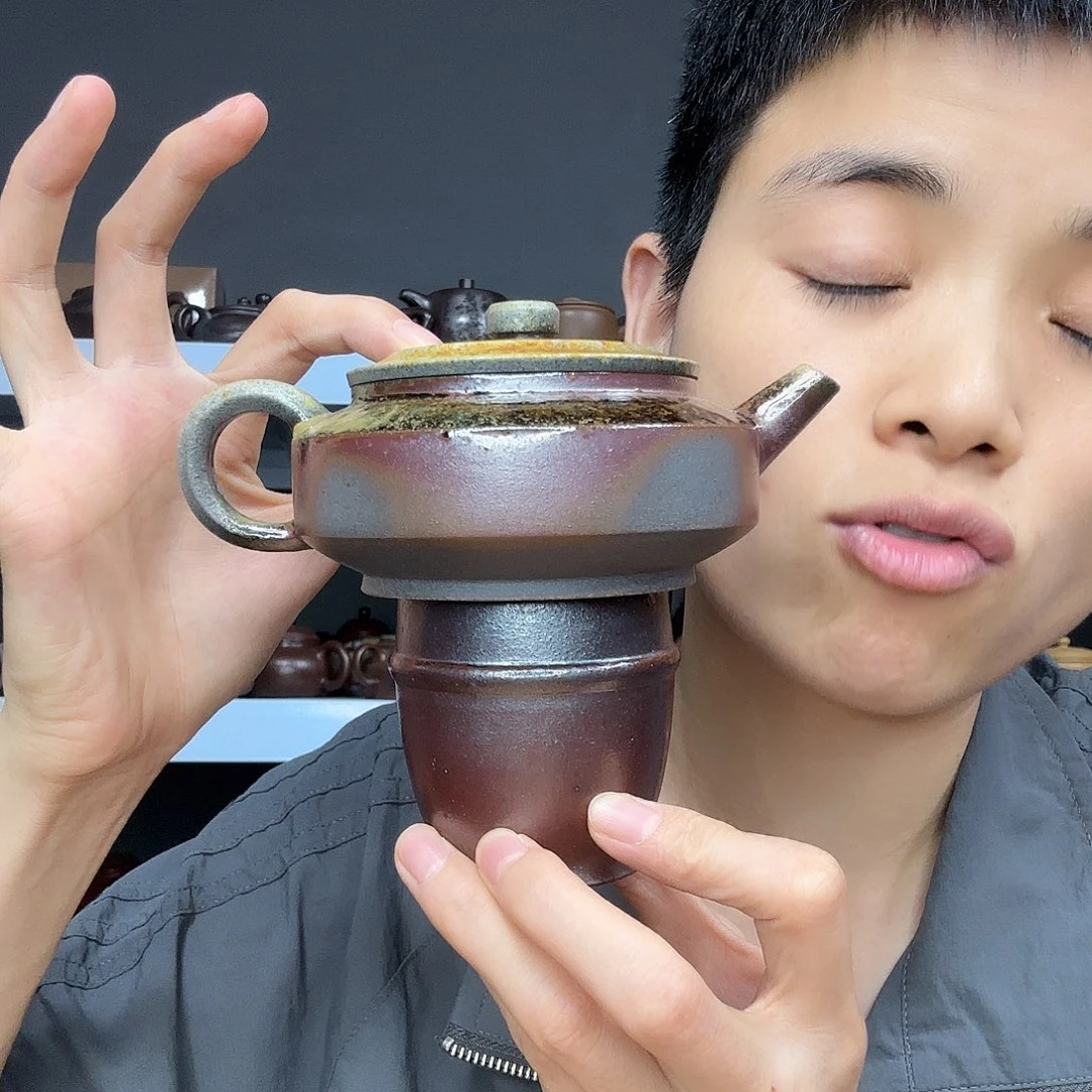 底槽青茶壶民间手艺人全手工制作