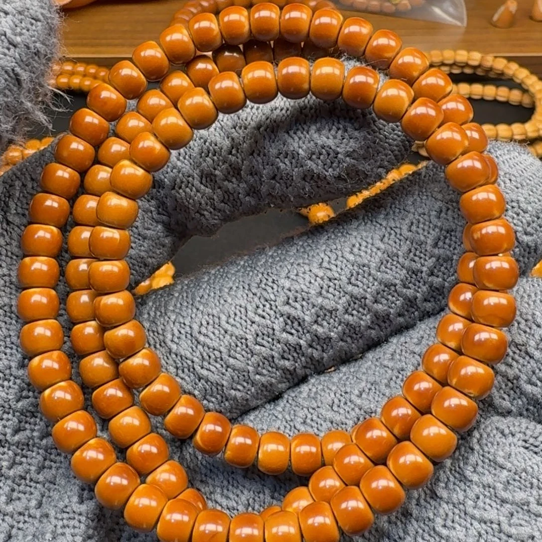 手串/手链橄榄核6.0老挝核尖108漏三花白