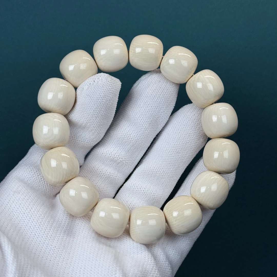 Q2355天然猛犸 老型手串14.7*14mm一物一图 假一罚十