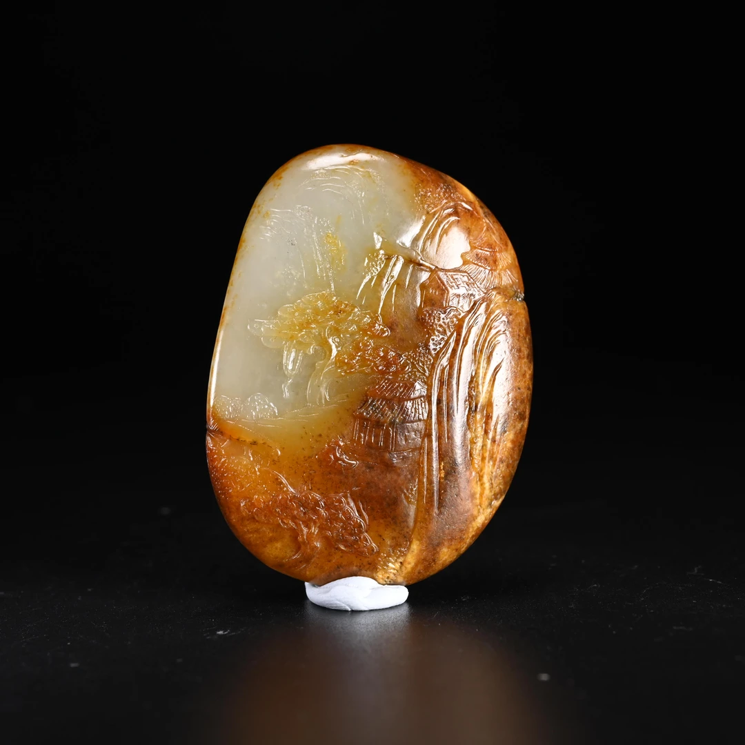 lot8820和田玉山水挂件/保利