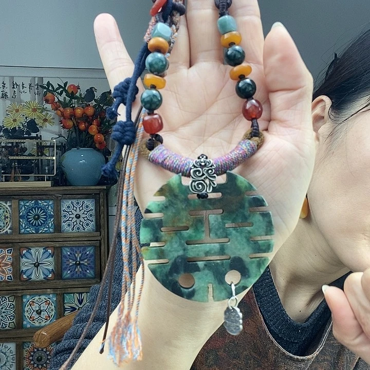 翡翠项链未镶嵌杨*项链