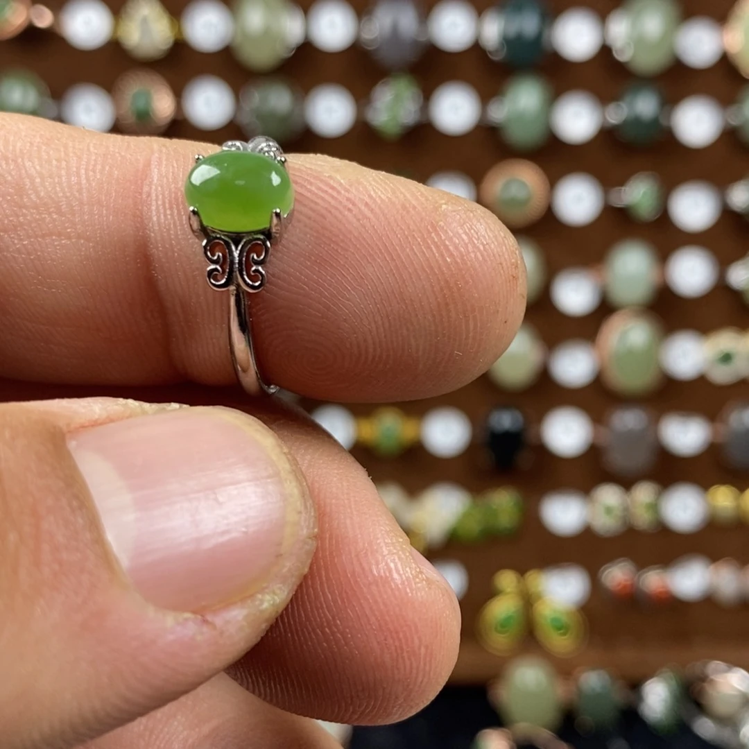 和田玉（碧玉）戒指合金