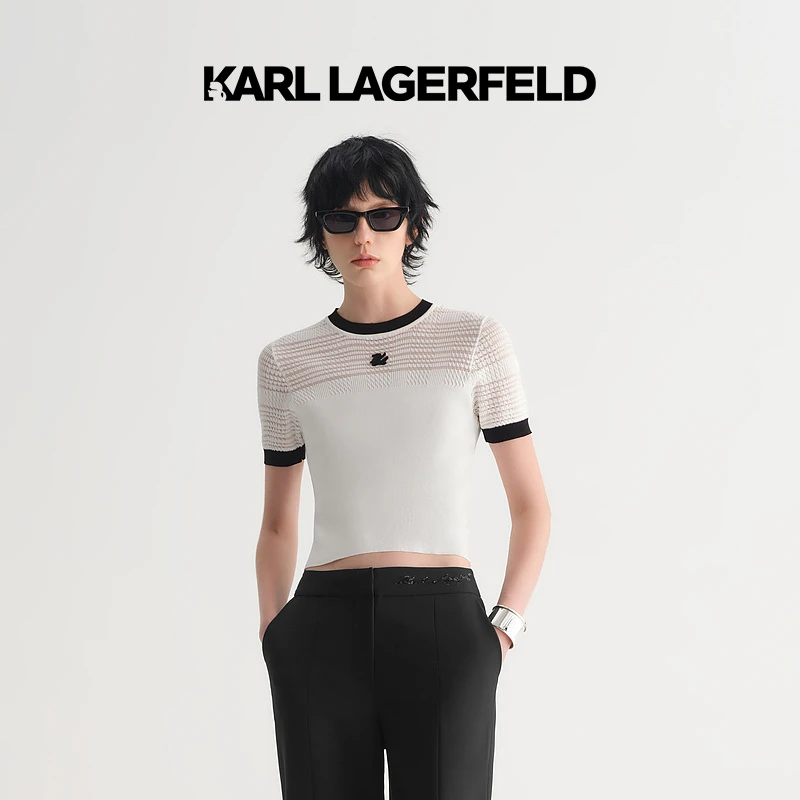 KA139【敏敏专享】KARLLAGERFELD春季新款女针织衫老佛爷231L205