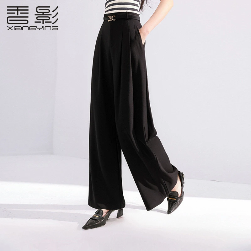 【直播专享】K4041320休闲裤 香影裤子女高腰春季新款休闲宽松显瘦