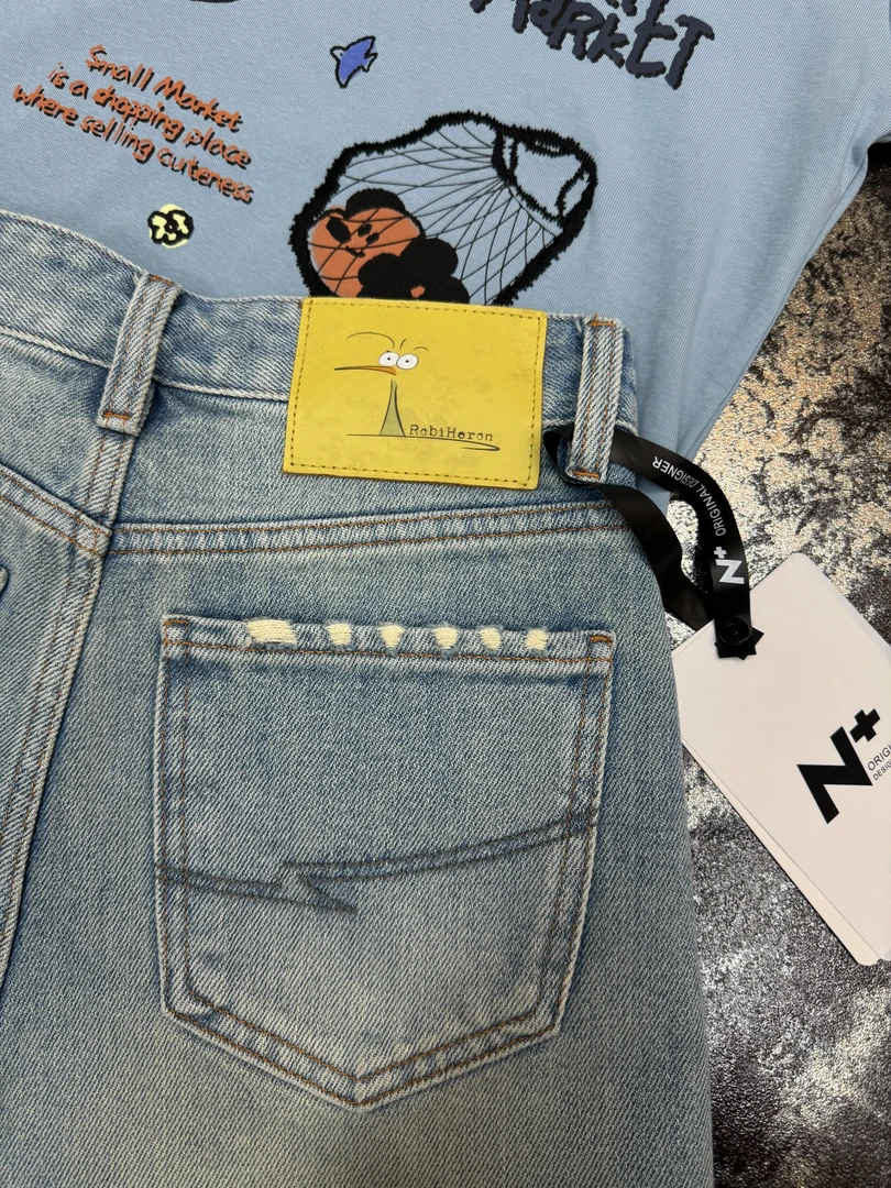 N+67590 (杨紫同款XY）潮流夏季简约磨边百搭牛仔短裤显瘦女装休闲