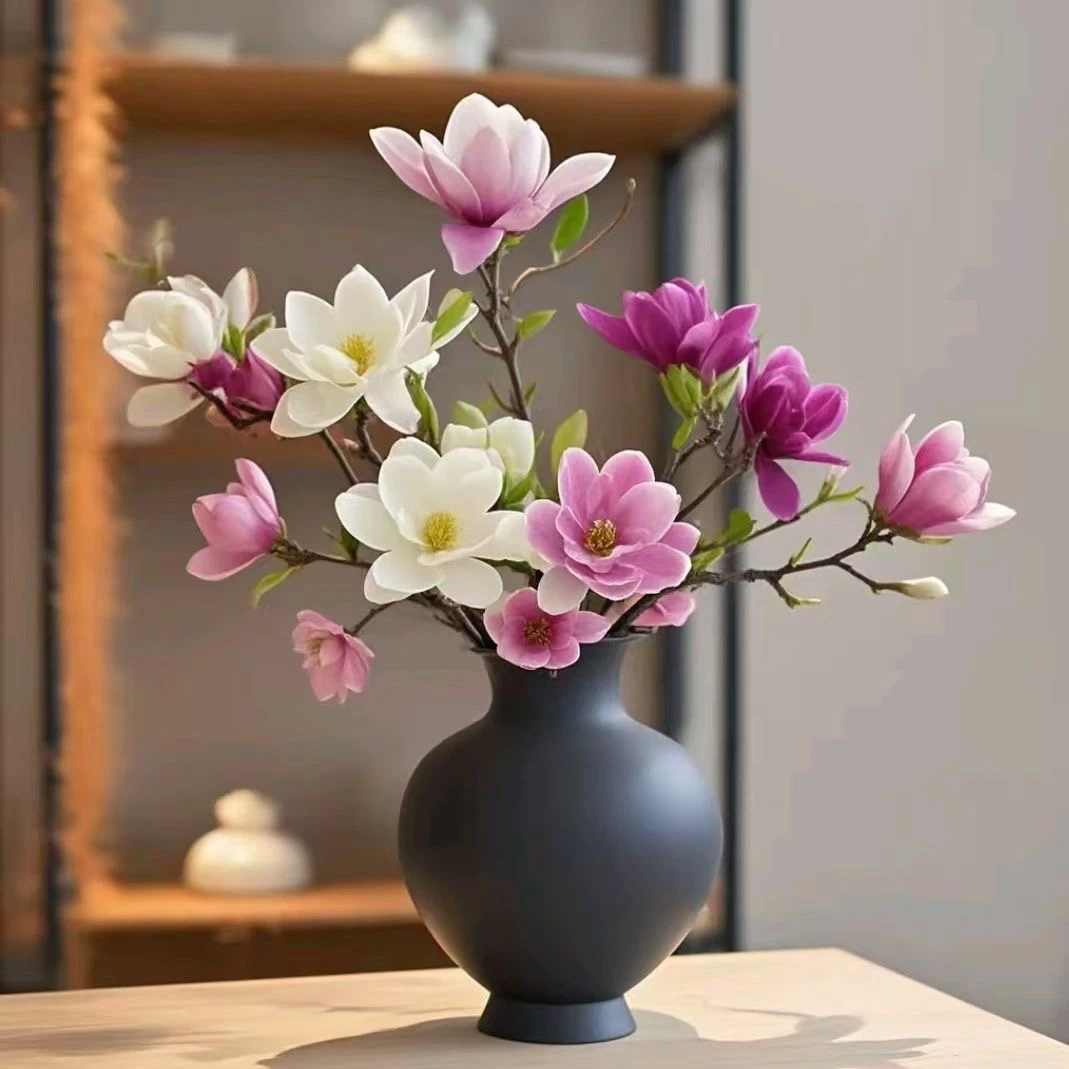 【带花苞5支】水培玉兰花卉室内水培客厅办公室内鲜切花开枝条绿植