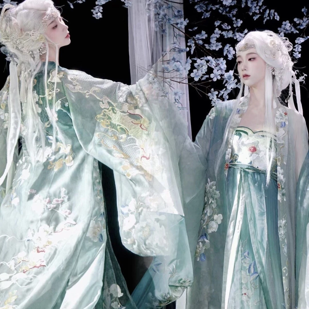 九州清宴唐汉服春夏唐制诃子裙仙气成人日常夏季仙女齐腰广袖