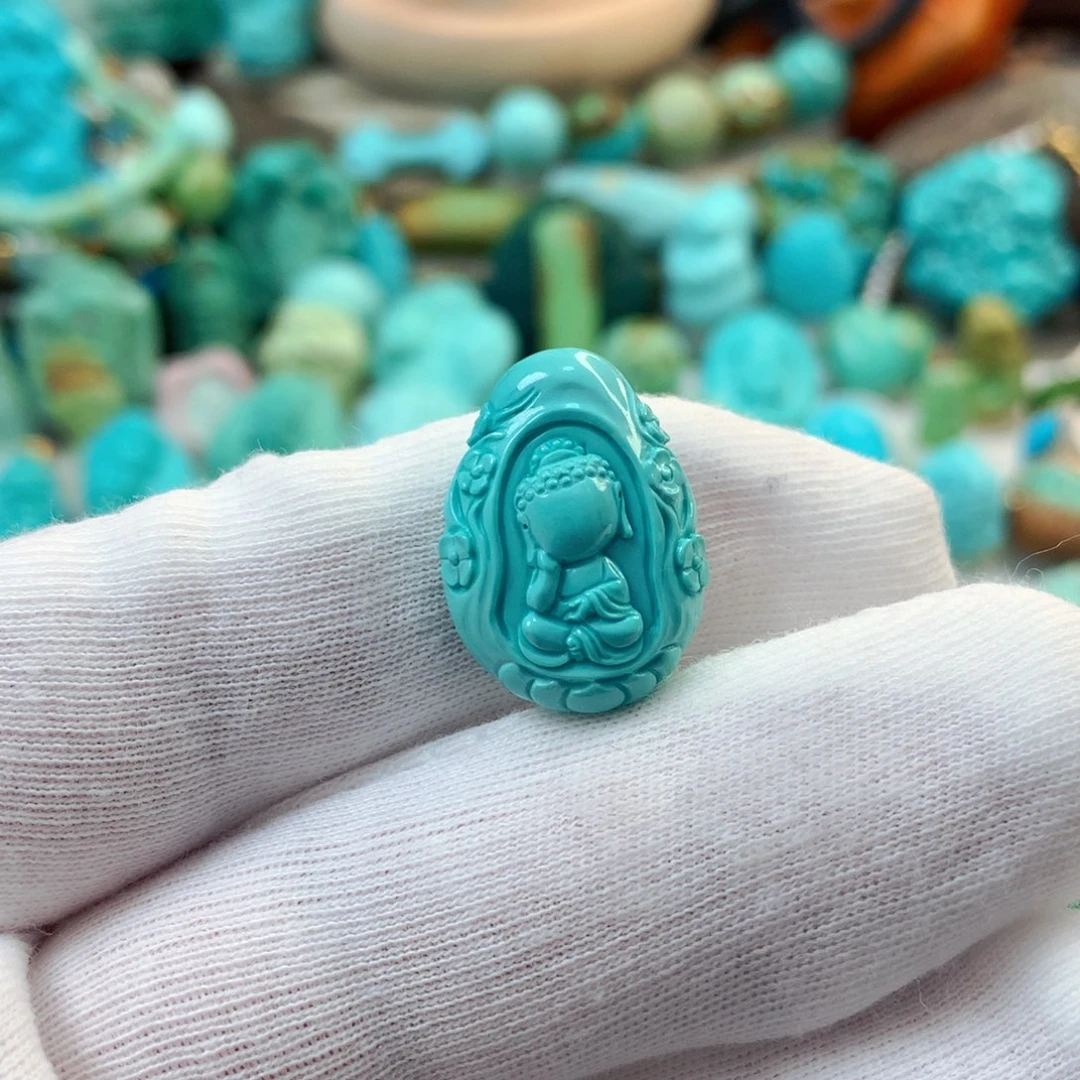 未镶嵌绿松石珠宝半成品