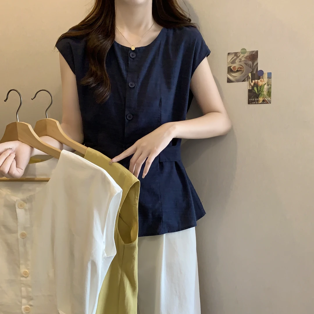 大码气质甜美风复古方领短袖衬衫女胖MM宽松显瘦遮肚薄款百搭夏季