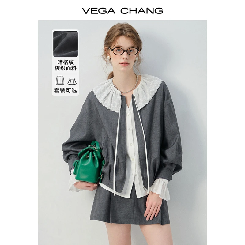 VEGA CHANG时尚套装女2025新款秋季小个子外套半身裙套装0200LW