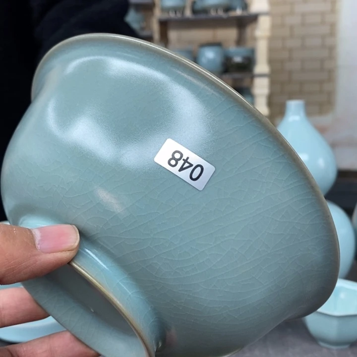 摆件倒**施抱朴汝瓷仿古微瑕