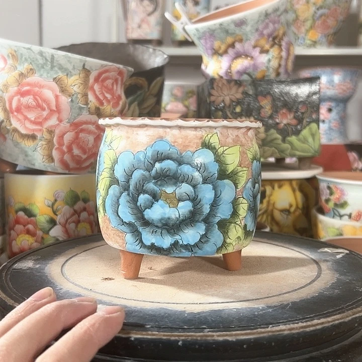 景德镇市昌江区手绘花盆满38包邮