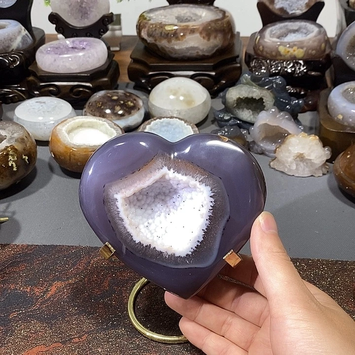 水晶未镶嵌摆件爱心