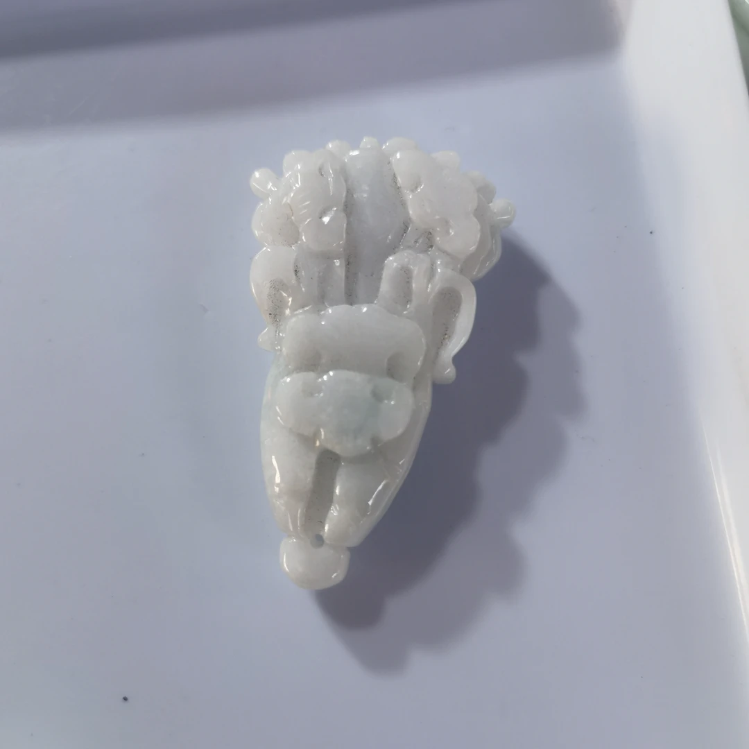 A80天然缅甸A货翡翠白菜吊坠