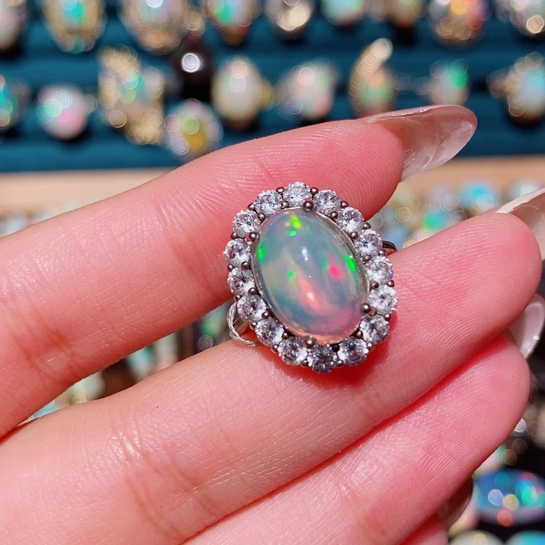 欧泊银S925镶嵌戒指