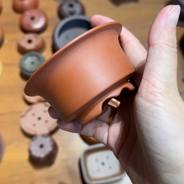 紫砂花盆口径7.5深度4