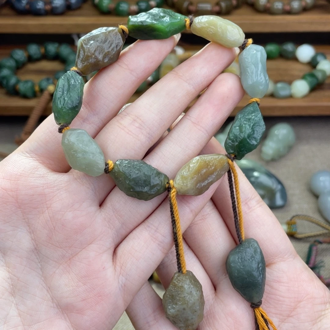 和田玉未镶嵌手链