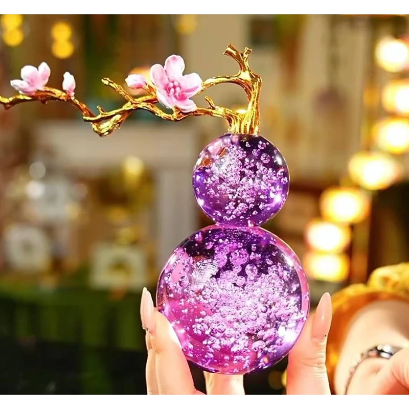 轻奢新款紫色气泡花葫芦节日装饰