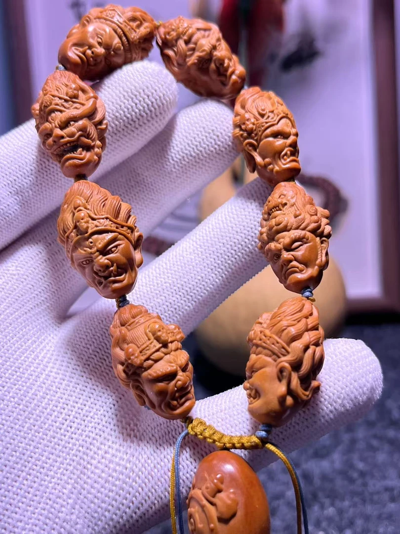 1.8橄榄核雕刻不动冥王手串男士手串不动明王