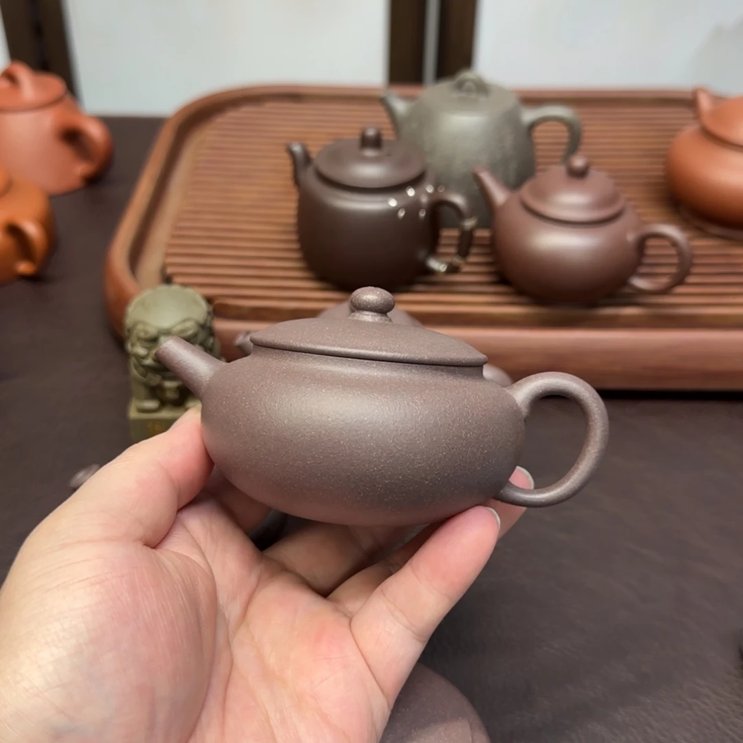陌***客紫砂茶壶团泥共生矿古墩壶