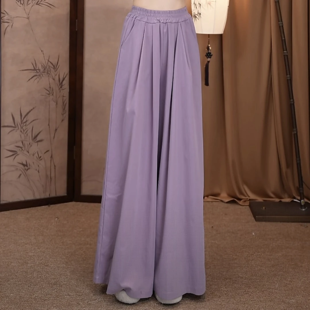 018-shishi天丝棉现代舞大摆裤古典舞裤瑜伽裤