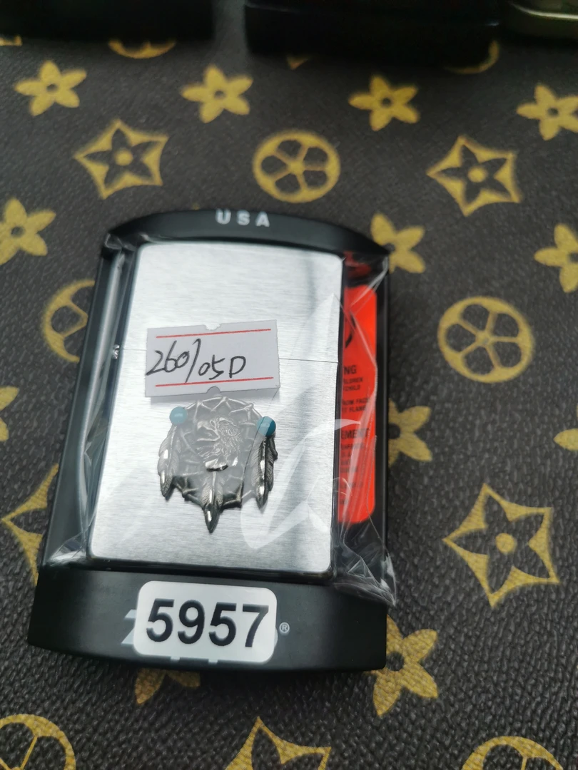 Zippo打火机回血05D拉丝贴章-5957
