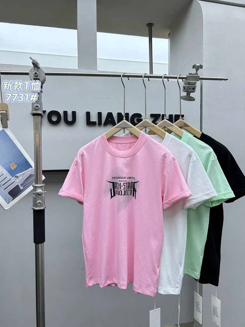 《黑色》小众设计时尚撤柜新款短T-7731