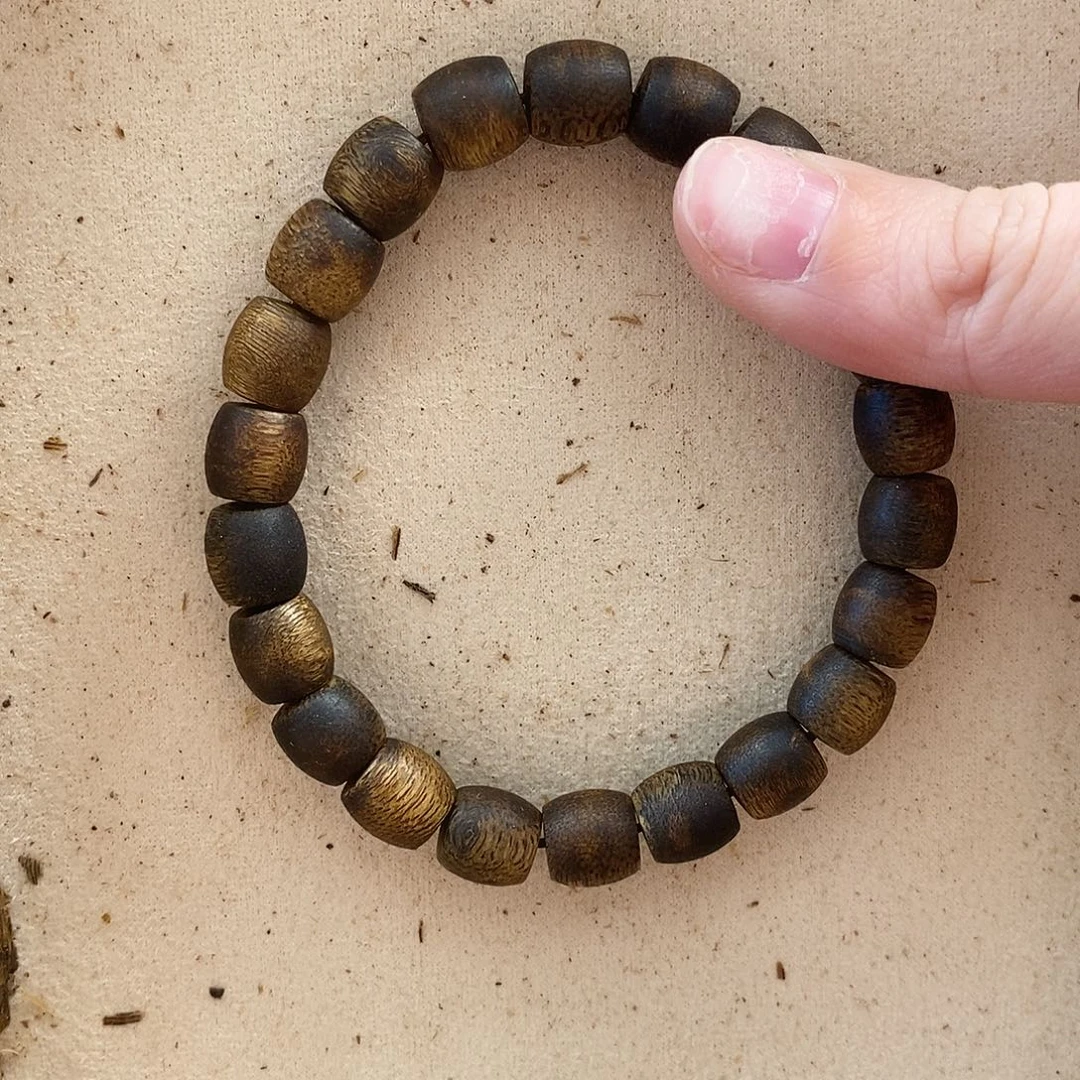 手串沉香0.9单圈鼓珠9克➕