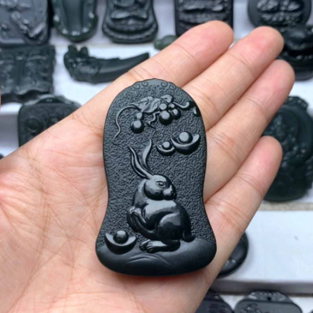 【闪购商品】颈饰未镶嵌和田玉双面雕刻