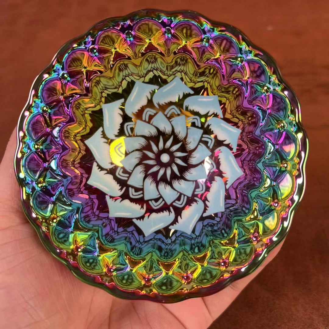 手工茶器 七彩全彩【花开富贵】主人杯