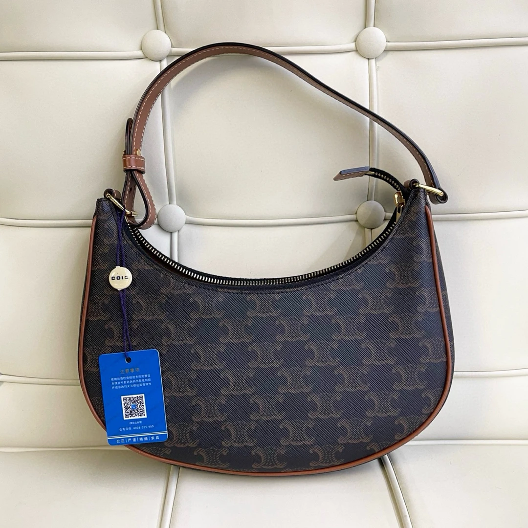 95新 Celine/思琳 119537 celine老花月亮ava腋下包