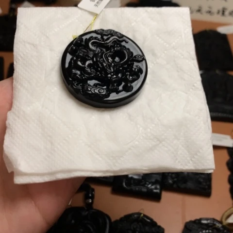 洪*天然缅甸a货钢琴黑挂件