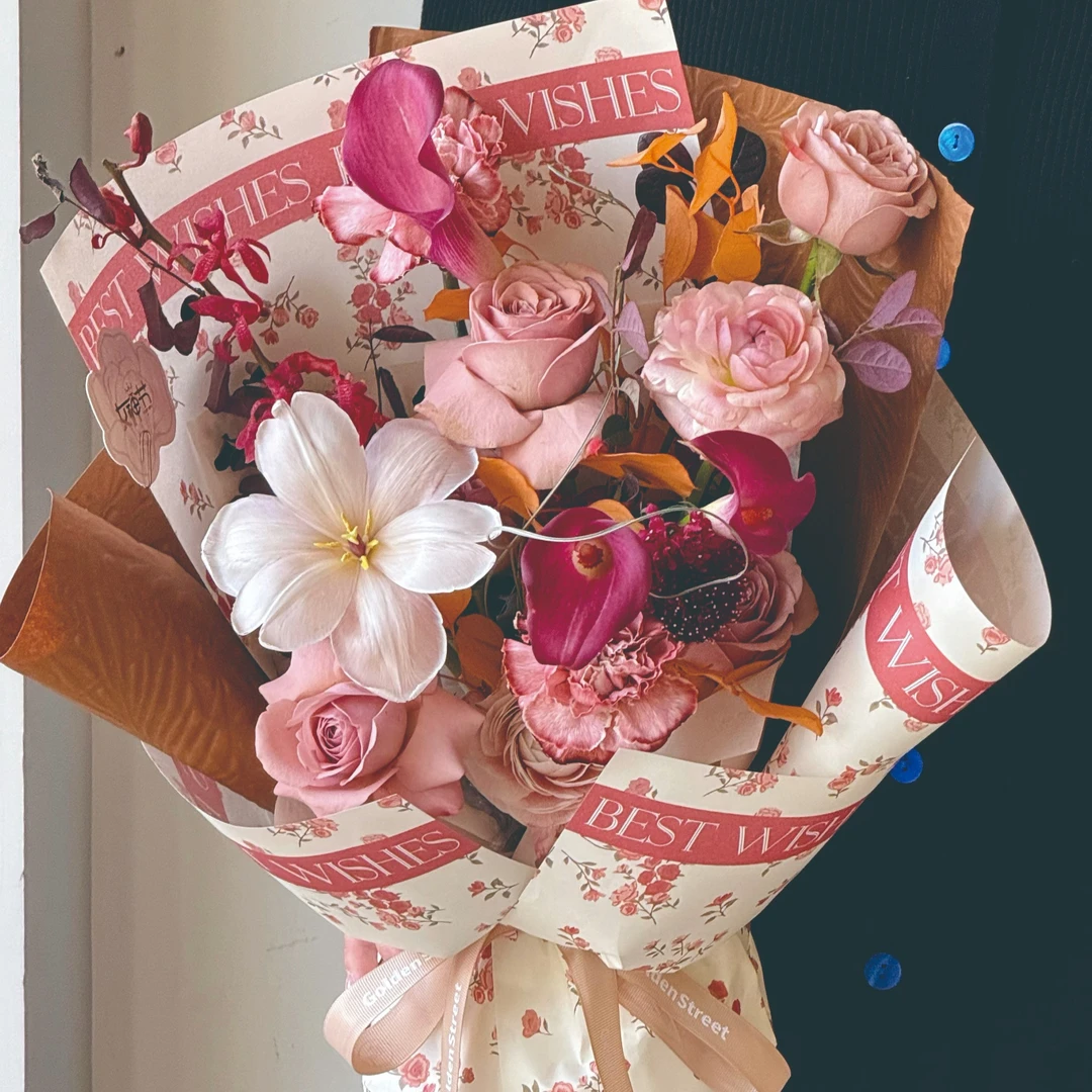 【微花宝】3.8节快乐女神纸花店艺术包装纸鲜花店女神节花艺包装