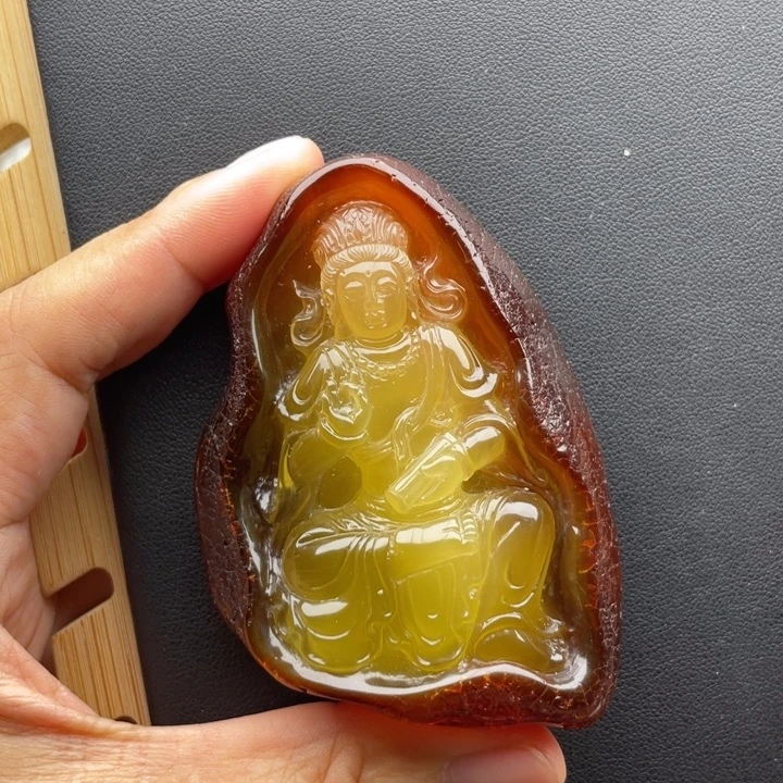 琥珀未镶嵌颈饰天然琥珀蜜蜡