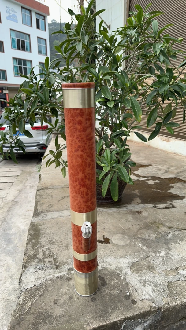 红金樟树瘤大号【收藏款】大号水烟筒高度79-外径10-内经8