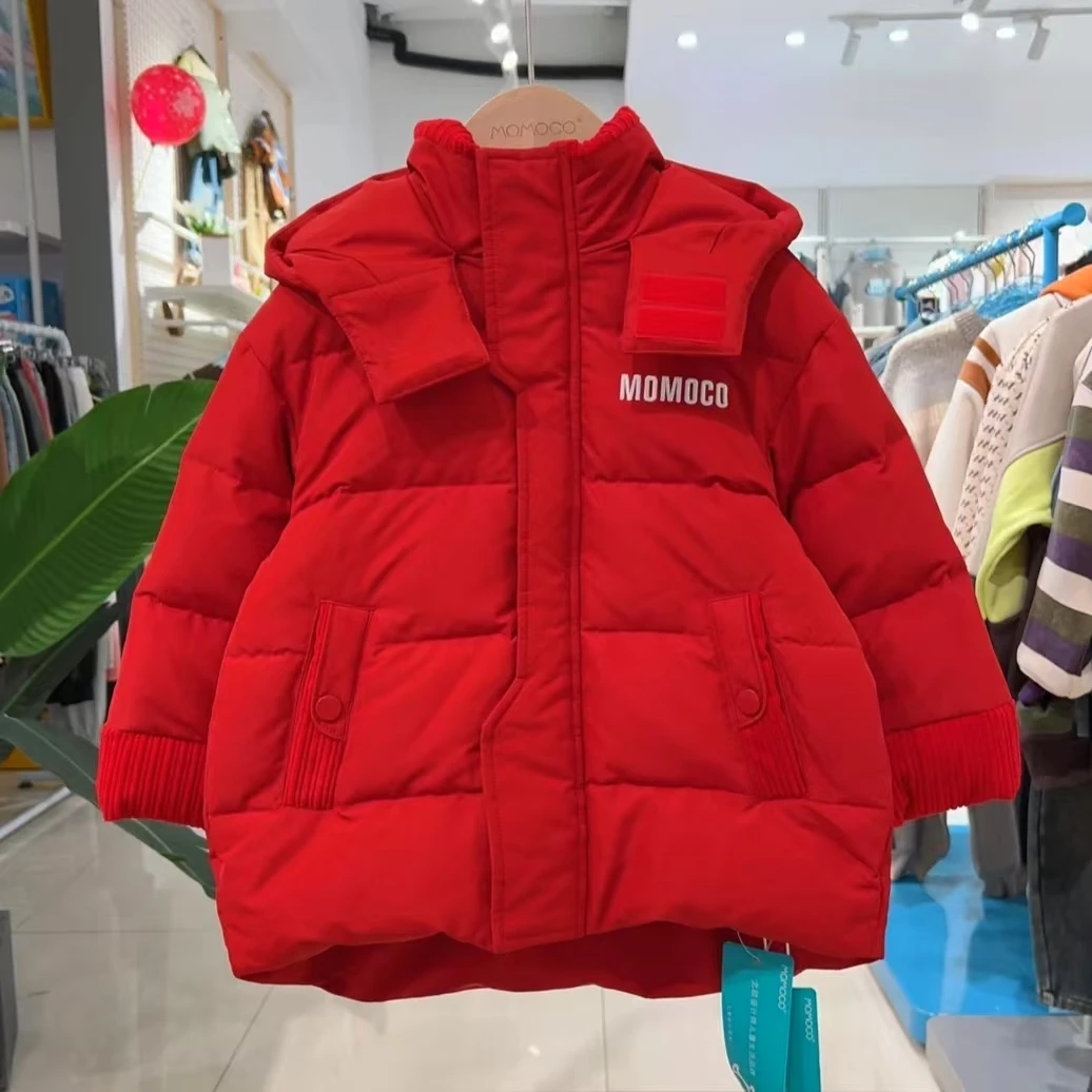 MOMOCO冬季新款男童年款时尚潮流羽绒服75430102043
