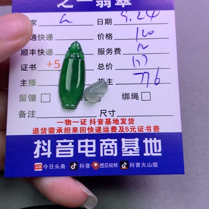 颈饰未镶嵌翡翠a****h