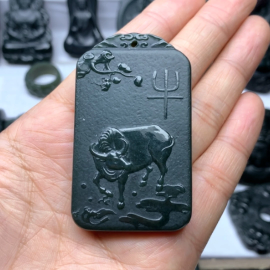 【闪购商品】和田玉颈饰未镶嵌用****3双面雕刻