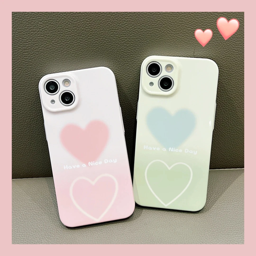 菲林全包渐变爱心适用苹果16手机壳iphone15华为oppo小米vivo防43