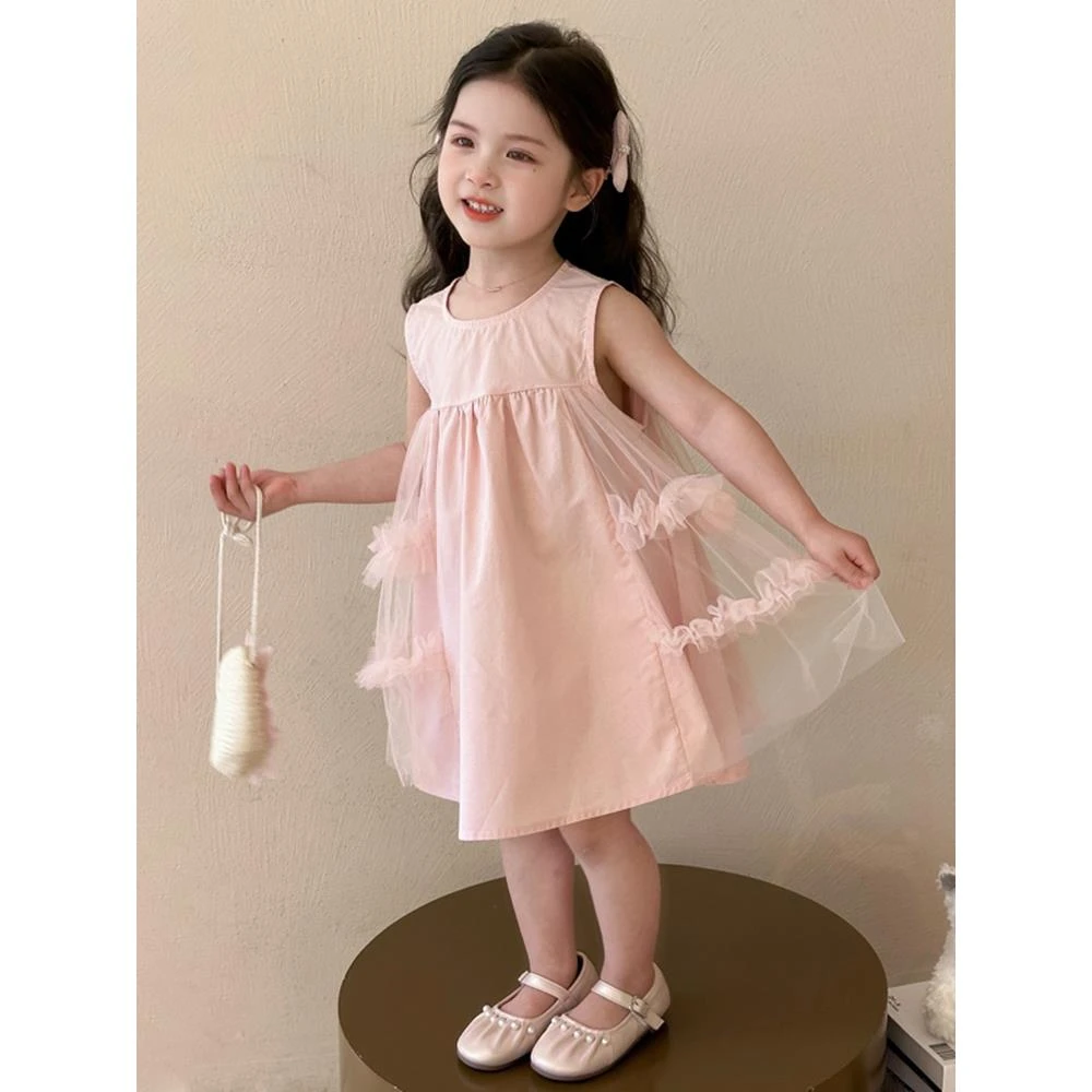 英国MK&DK裙子女童夏装6-12岁夏季公主裙洋气连衣裙女童裙子夏天