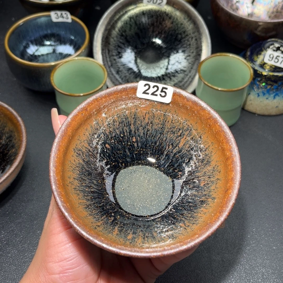 维***弟茶盏225 建盏单盏放大漏……