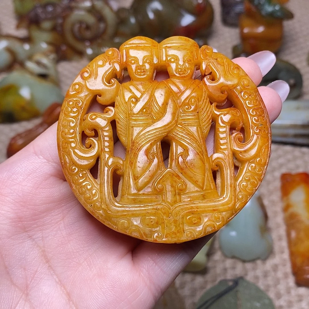 未镶嵌蛇纹石玉颈饰